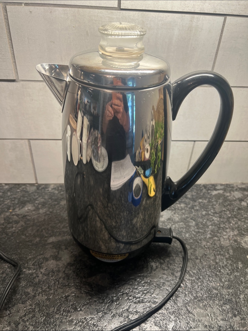 Vintage Farberware Superfast Stainless Steel Electric Percolator